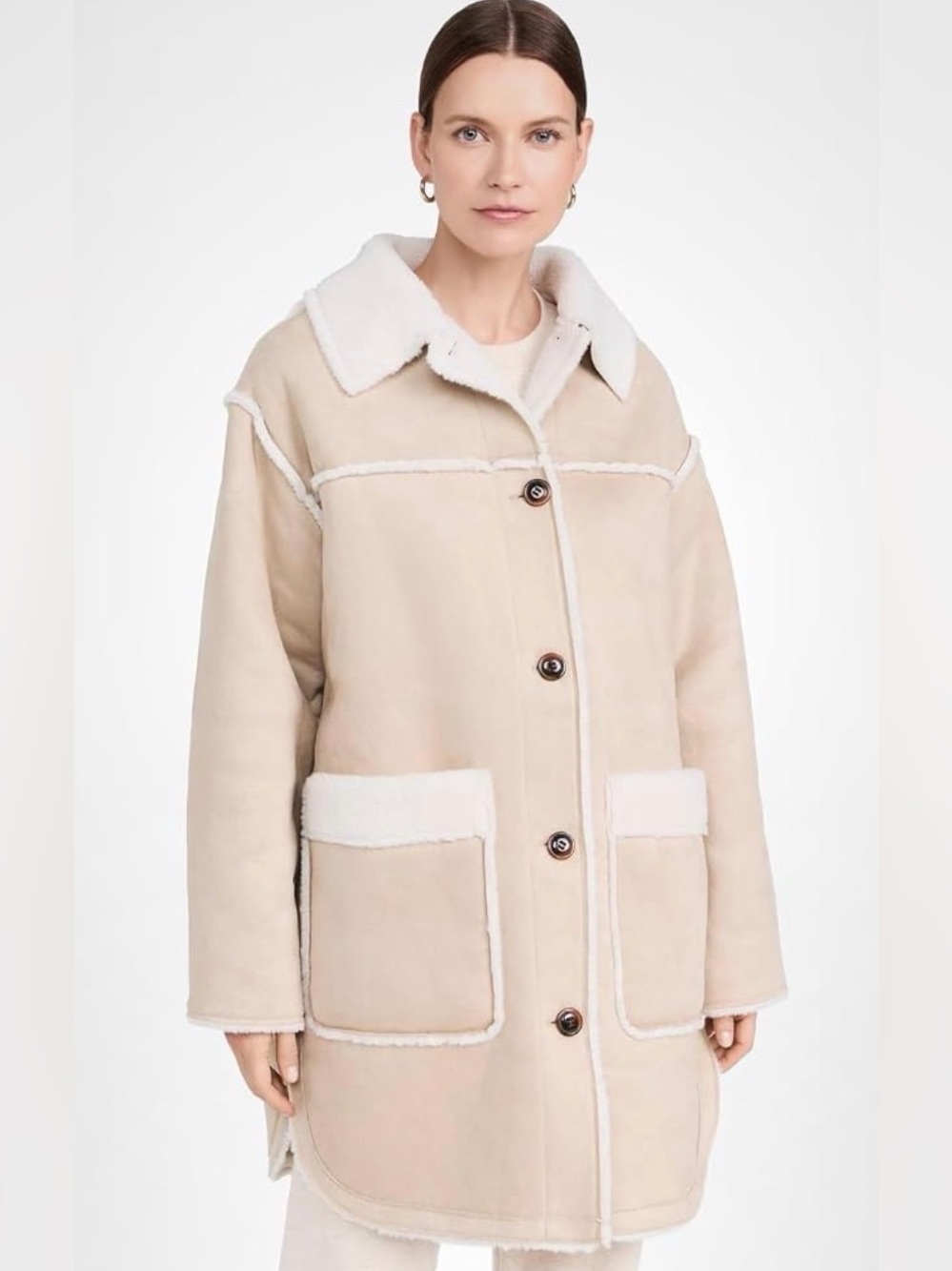 UGG Women's Takara Luxefluff Mid Jacket NWT